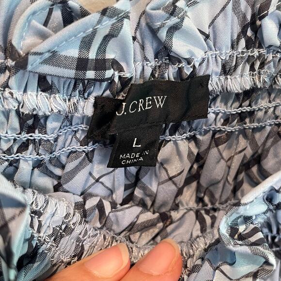 J. Crew NWT Smocked Tank in Textured Plaid - size Large - Picture 5 of 7